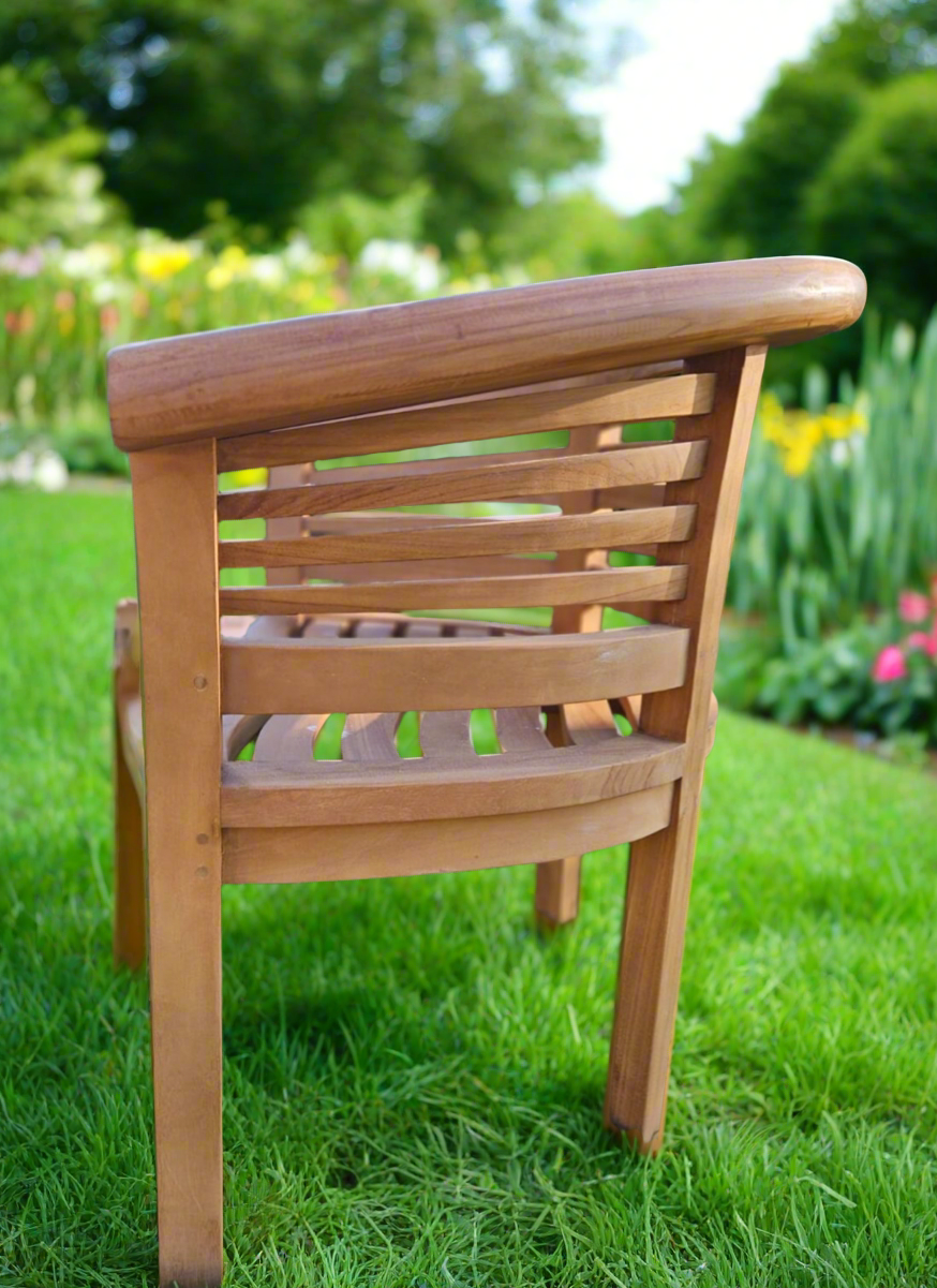 Teak Banana Chair Horizontal Single Extra Thick