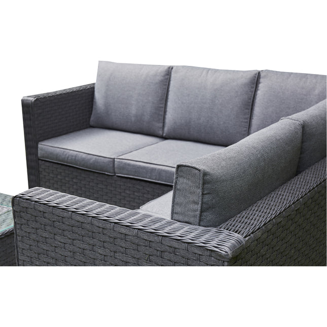 Napa Luxury Rattan Ice bucket Corner Garden Set Outdoor Patio Furniture GREY