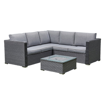 Napa Luxury Rattan Ice bucket Corner Garden Set Outdoor Patio Furniture GREY