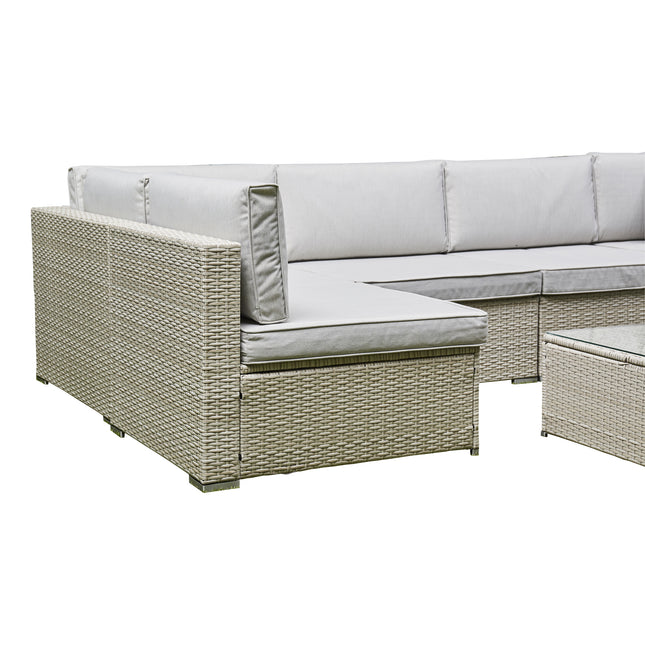 Hampton Luxury Rattan Corner Garden Set Outdoor Patio Furniture