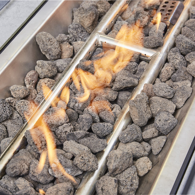 Arcadia Deluxe Rattan Firepit Corner Garden Set - Beige