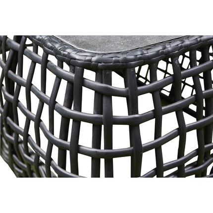 Rattan Corner Sofa Set – Black Outdoor Patio Furniture