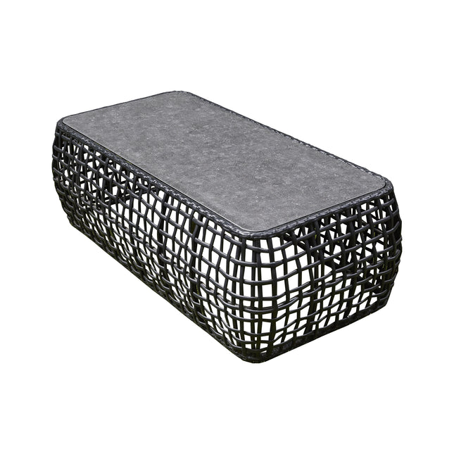 Rattan Corner Sofa Set – Black Outdoor Patio Furniture
