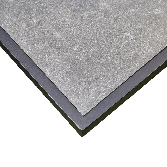 Miami Aluminium Sofa & Chair Dining Set with Fire Pit – Grey