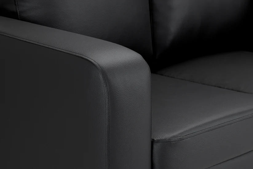 Knolo Black 3 Seater Sofa | Modern Compact Design
