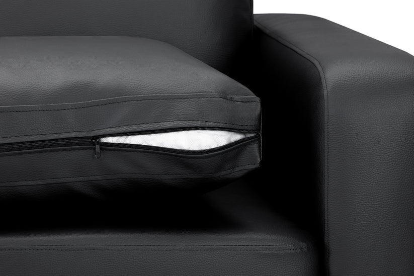 Knolo Black 3 Seater Sofa | Modern Compact Design
