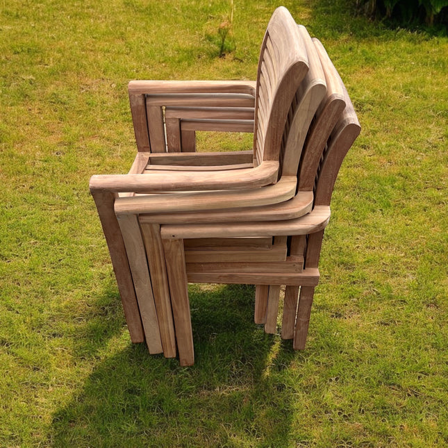 Enclave Teak Garden Stacking Chairs (4 Pack)