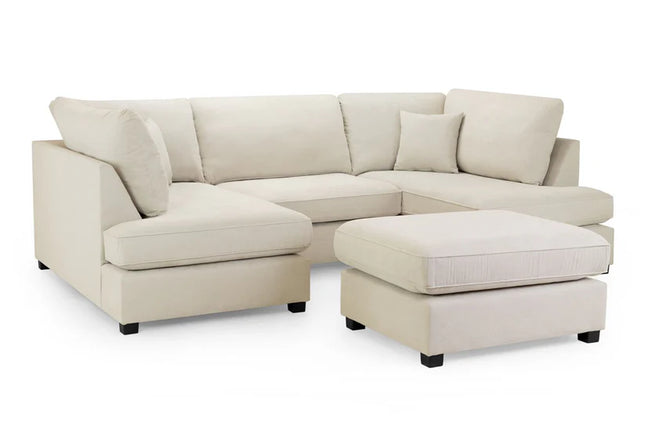 Chesbee Sofa U Shape Corner Sofa – Stylish Beige Comfort Seating