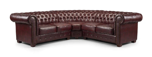 Chesterfield Sofa Red Large Corner