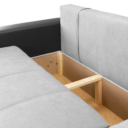 Nest Sofa Bed L Shape Corner – Stylish Black / Grey Comfort Seating (Right Hand)