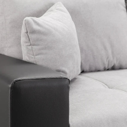 Nest Sofa Bed L Shape Corner – Stylish Black / Grey Comfort Seating (Right Hand)