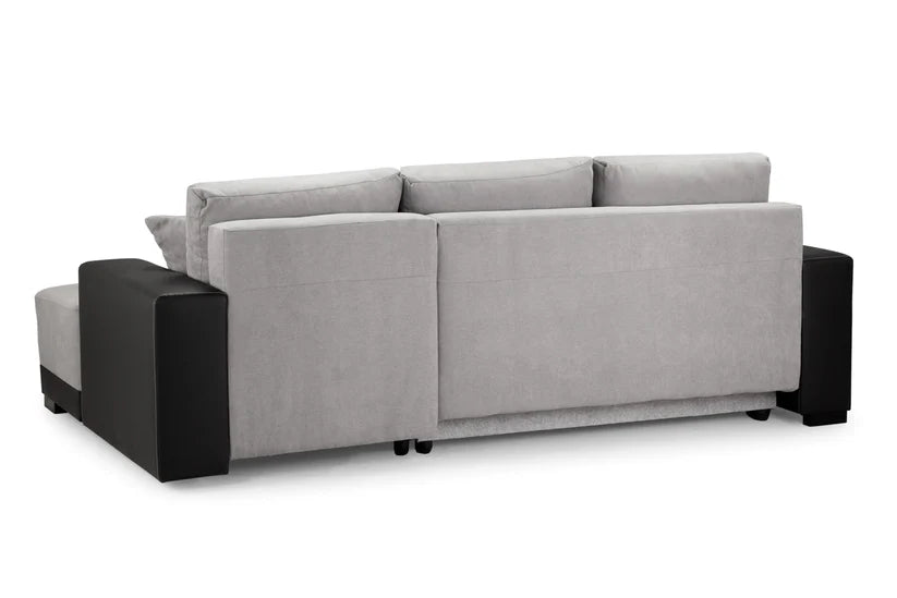 Nest Sofa Bed L Shape Corner – Stylish Black / Grey Comfort Seating (Right Hand)