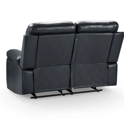 Opal 2 Seater Manual Recliner Sofa – Stylish Black Leather Comfort Seating
