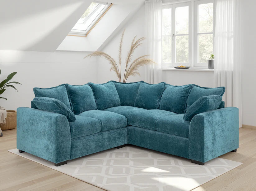 Ember Sofa L Shape Corner – Stylish Teal Comfort Seating
