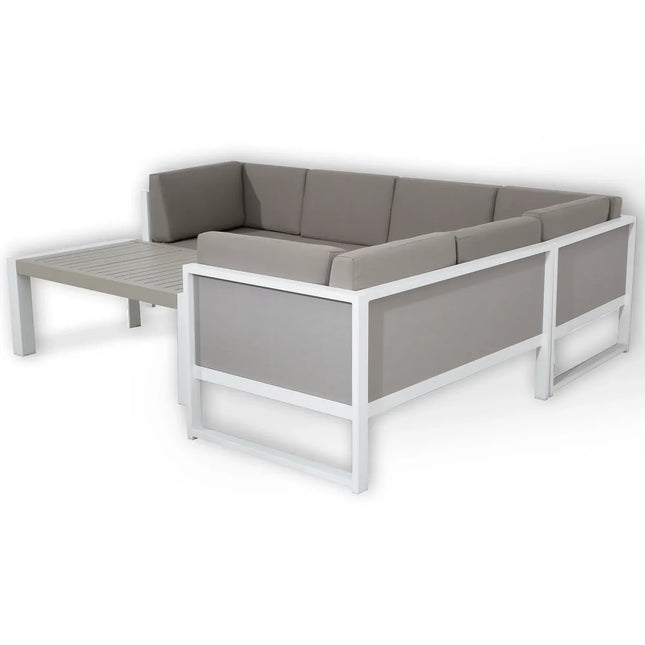 Nexa Aluminium Garden Furniture Corner Sofa Set With Coffee Table - Right Hand