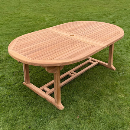 Teak Deluxe Garden Table 200cm - 300cm Dining Table 4CM Thick