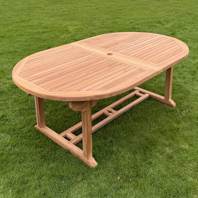 Teak Deluxe Garden Table 200cm - 300cm Dining Table 4CM Thick