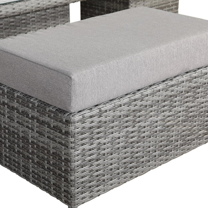 Solara Rattan Garden Furniture Corner Sofa Set With Rising Table - Left Hand