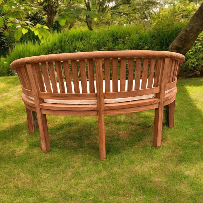 Teak Harmony Vertical Curved Bench 3 Seater