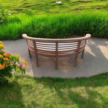 Teak Harmony Curved Horizon Bench 3 Seater Extra Thick