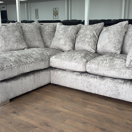 Cove Sofa Left Hand L Shape Corner Sofa Bed – Stylish Silver Comfort Seating