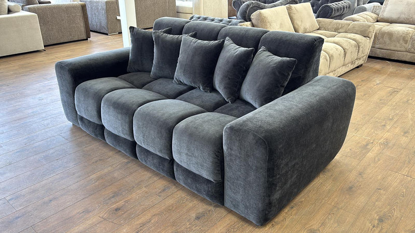 Loofie 3 Seater Sofa – Stylish Black Comfort Seating
