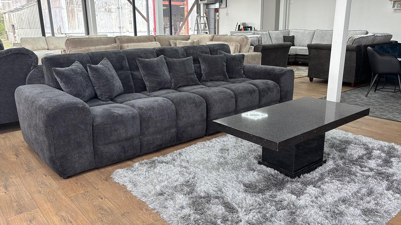 Loofie 3-4 Seater Sofa – Stylish Black Comfort Seating