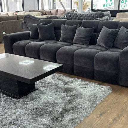 Loofie 3-4 Seater Sofa – Stylish Black Comfort Seating