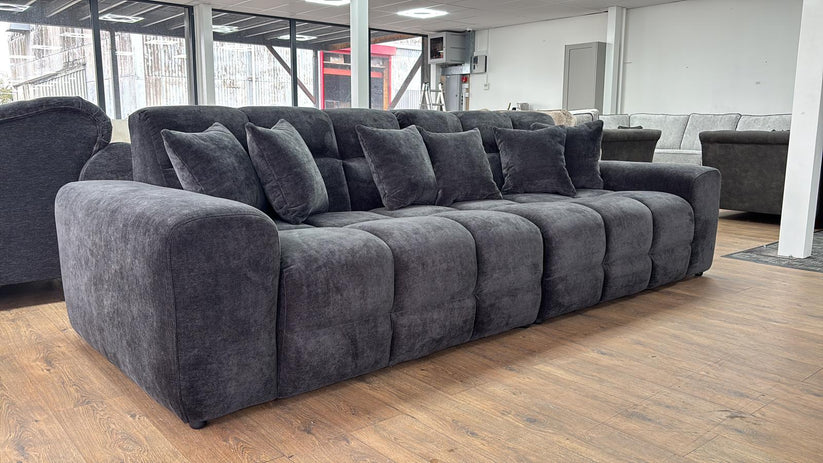 Loofie 3-4 Seater Sofa – Stylish Black Comfort Seating