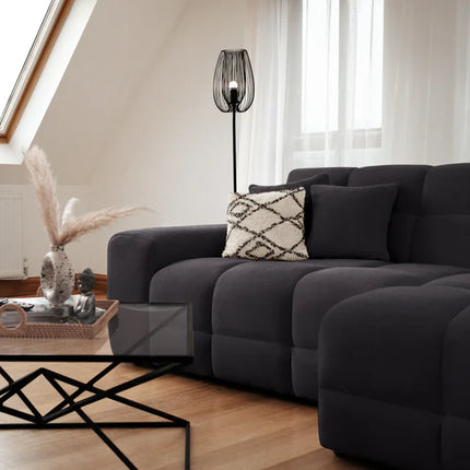 Loofie Cloud Sofa L Shape Corner – Stylish Black Comfort Seating (Right Hand)