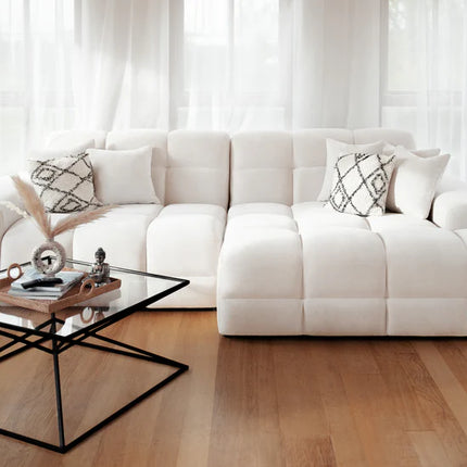 Loofie Cloud Sofa L Shape Corner – Stylish Beige Comfort Seating (Right Hand)