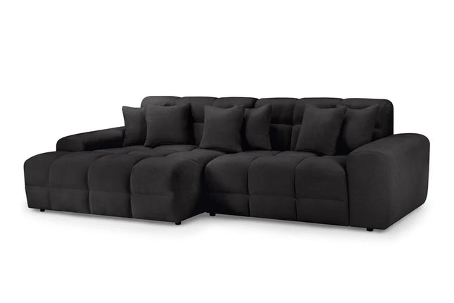 Loofie Cloud Sofa L Shape Corner – Stylish Black Comfort Seating (Left Hand)