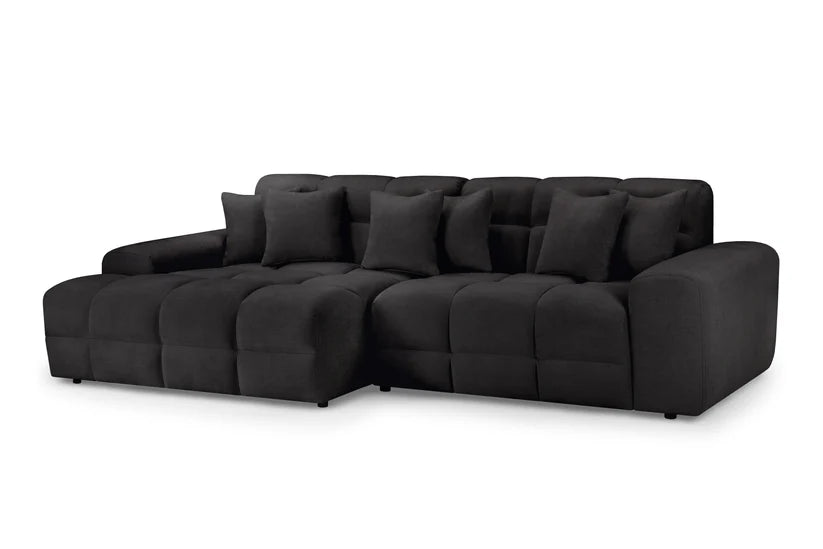 Loofie Cloud Sofa L Shape Corner – Stylish Black Comfort Seating (Left Hand)