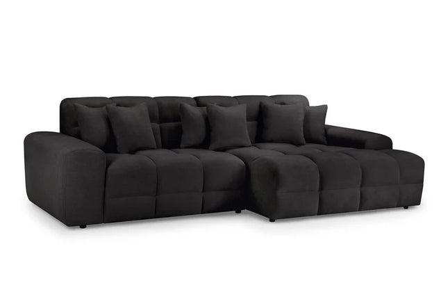 Loofie Cloud Sofa L Shape Corner – Stylish Black Comfort Seating (Right Hand)
