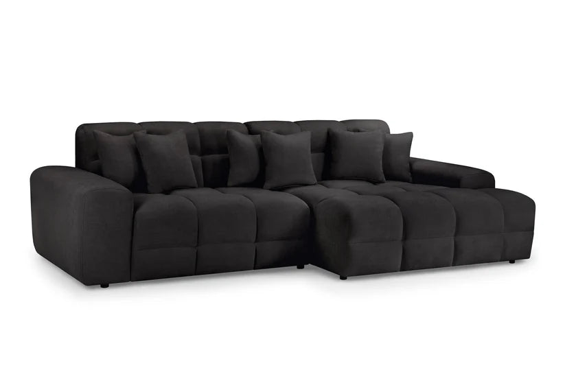 Loofie Cloud Sofa L Shape Corner – Stylish Black Comfort Seating (Right Hand)
