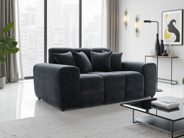 Loofie 2 Seater Sofa – Stylish Black Comfort Seating