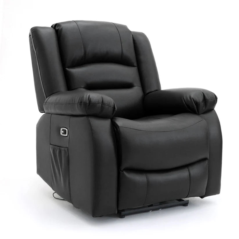 Lumo Armchair Electric Recliner Sofa – Stylish Black Leather Comfort Seating