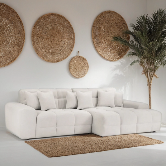 Loofie Cloud Sofa L Shape Corner – Stylish Beige Comfort Seating (Right Hand)