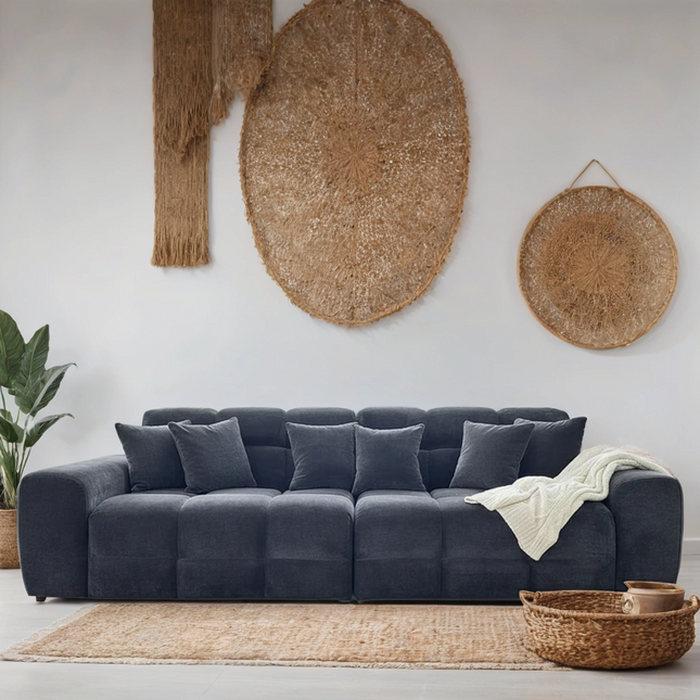 Loofie 3-4 Seater Sofa – Stylish Black Comfort Seating