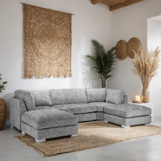 Diavlor Sofa U Shape Corner – Stylish Grey Comfort Seating