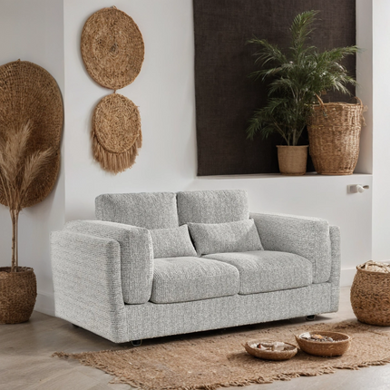 Knix 2 Seater Sofa – Stylish Grey Comfort Seating