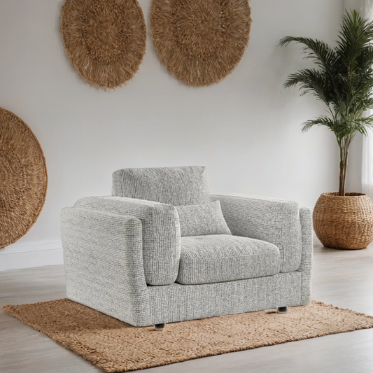 Knix 1 Seater Sofa Armchair – Stylish Grey Comfort Seating