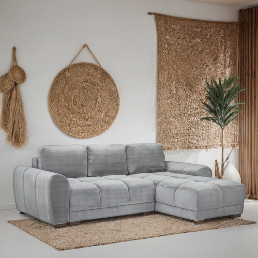 Osla Sofa Bed L Shape Corner – Stylish Grey Comfort Seating