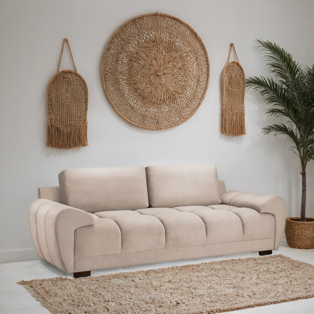 Osla 3 Seater Sofa – Stylish Mocha Comfort Seating