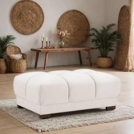 Osla Sofa Cream Footstool Stylish Cream Comfort Seating
