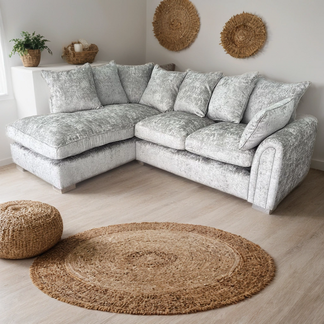 Cove Sofa Left Hand L Shape Corner Sofa Bed – Stylish Silver Comfort Seating