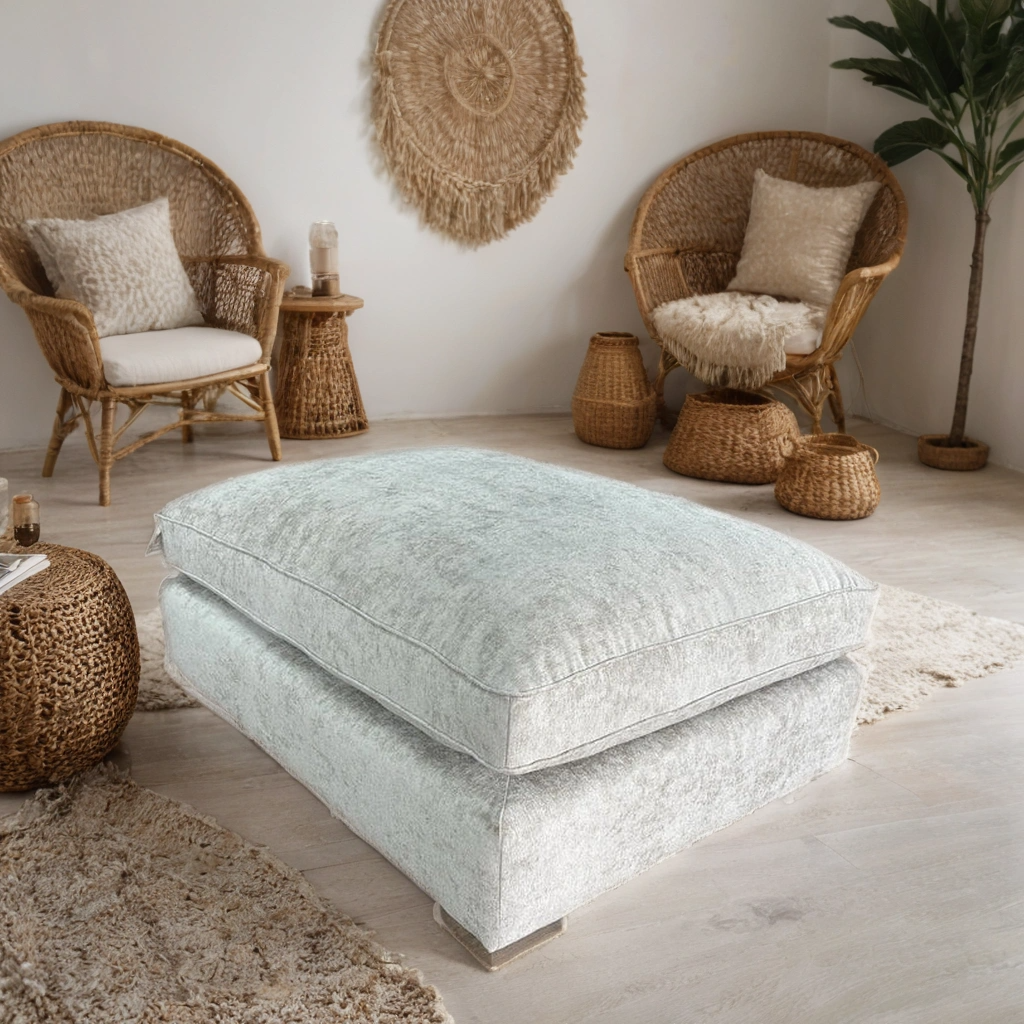 Cove Sofa Silver Footstool Stylish Comfort Seating (FOOTSTOOL ONLY)