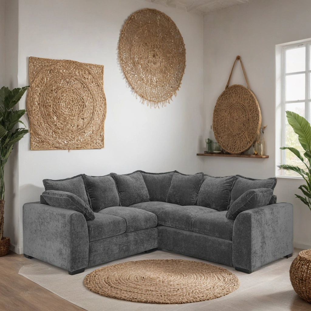 Ember Sofa L Shape Corner – Stylish Grey Comfort Seating