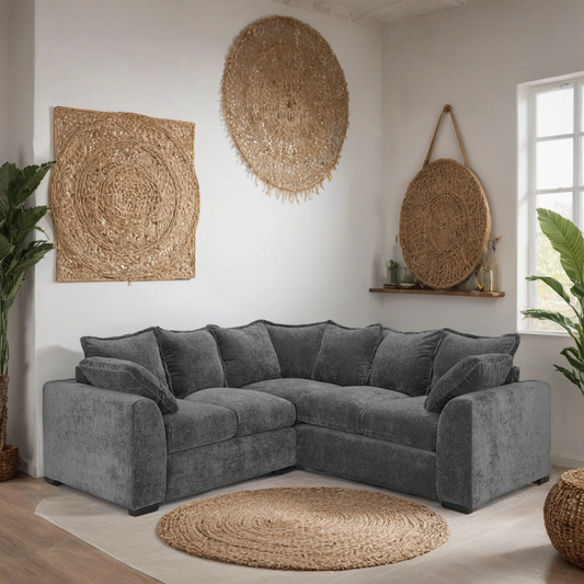 Ember Sofa L Shape Corner – Stylish Grey Comfort Seating