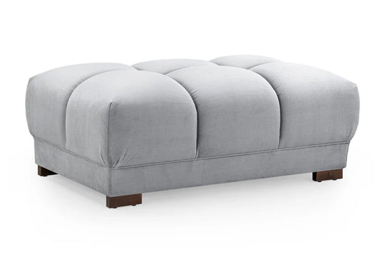 Osla Sofa Grey Footstool Stylish Cream Comfort Seating
